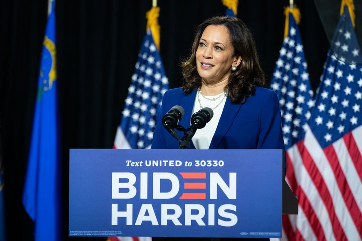 © Photo by Adam Schultz / Biden for President Senator Kamala Harris at the announcement of her candidacy for Vice President of the United States - Wilmington, DE - August 12, 2020
