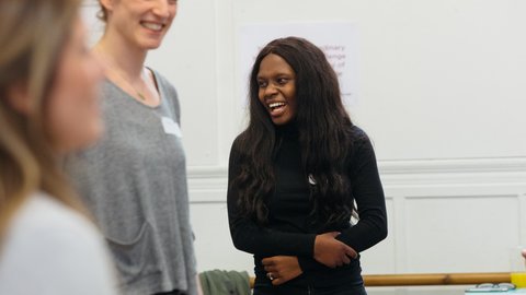 RADA Business course participants smile as they train with us.